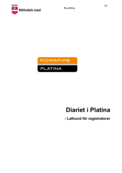 Manual for Diariet i Platina
