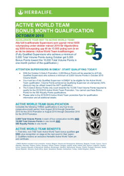 active world team bonus month qualification october