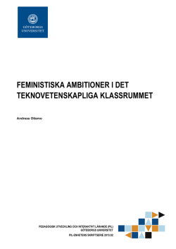 feministiska ambitioner i det teknovetenskapliga
