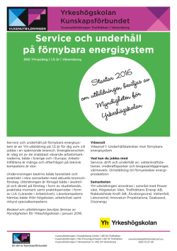 Service och underhåll på förnybara energisystem