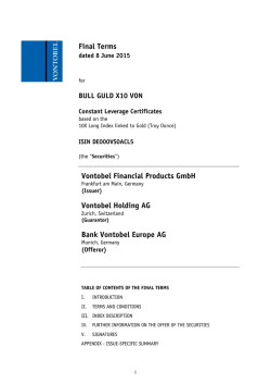 Vontobel Financial Products GmbH