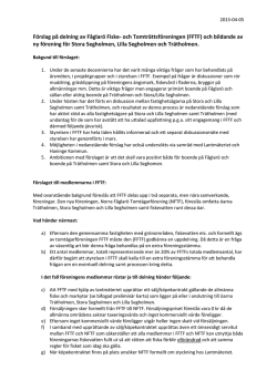 Förslag på delning av FFTF - Fåglarö Fiske och tomtägarförening
