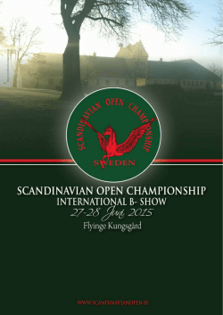 Catalogue - Scandinavian Open Championship