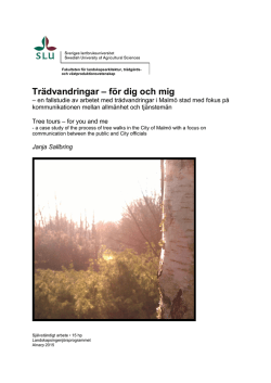 Trädvandringar – för dig och mig