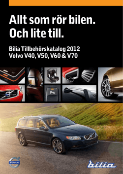 Tillbehörskatalog Volvo V-serien 2012 Observera att detta är