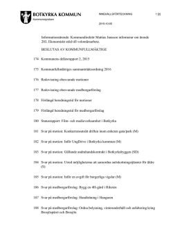 2015-10-05 Kommunstyrelsen - protokoll