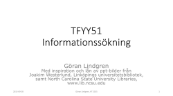 TFYY51 Informationssökning