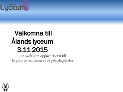 Läs mer - Ålands Lyceum
