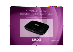 Användarmanual Dilog DCTH 760