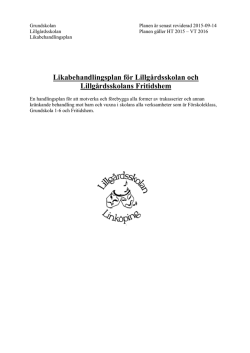 Likabehandlingsplan för Lillgårdsskolan