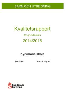 Kvalitetsrapport 2014-2015