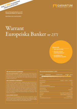 Warrant Europeiska Banker nr 2371