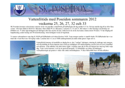 Vattenfritids med Poseidon sommaren 2012 veckorna 25, 26, 27, 32