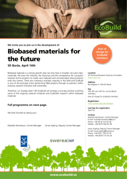 Biobased materials for the future