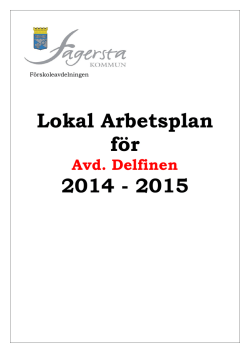 Lokal Arbetsplan för 2014 - 2015