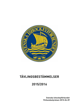 TÄVLINGSBESTÄMMELSER 2015/2016