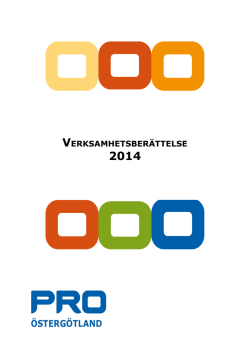 Verksamhetsberättelsen 2014