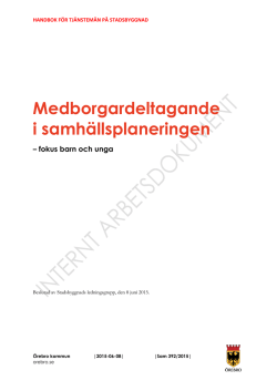 medborgardeltagande i samhällsplaneringen - fokus barn