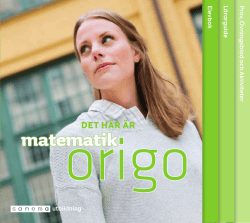 "Det här är matematik Origo" i pdf-format