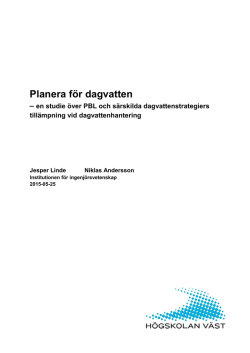 Planera för dagvatten