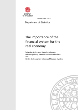 The importance of the financial system for the real economy