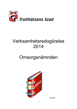 Verksamhetsredog&ouml;relse 2014