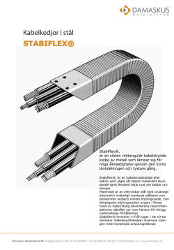 Kabelkedjor i stål STABIFLEX®