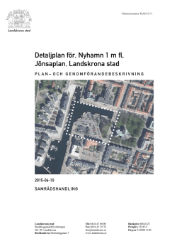 Detaljplan för, Nyhamn 1 m fl, Jönsaplan, Landskrona stad