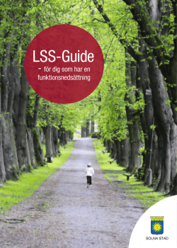 LSS-guide för dig som har funktionsnedsättning (PDF