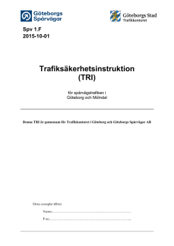 TRI Spårväg - Teknisk Handbok