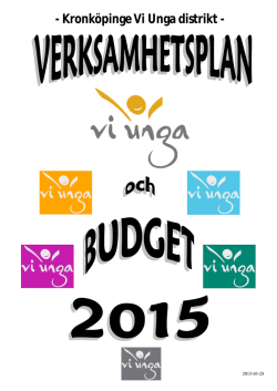 Verksamhetsplan/Budget 2015