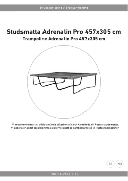 Studsmatta Adrenalin Pro 457x305 cm