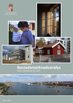 Bostadsmarknadsanalys Västra Götalands län 2015