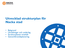 Strukturplan för västra Sicklaön