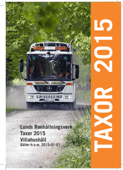 Taxa 2015 - Lunds kommun