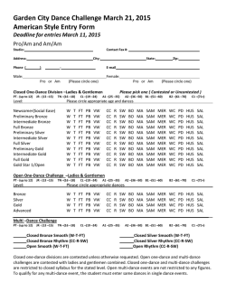 Garden City Dance Challenge March 21, 2015 American Style Entry