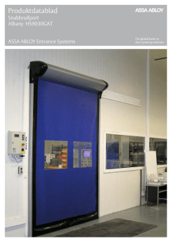 Produktdatablad - ASSA ABLOY Entrance Systems