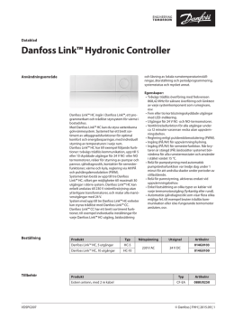 Danfoss Link™ Hydronic Controller