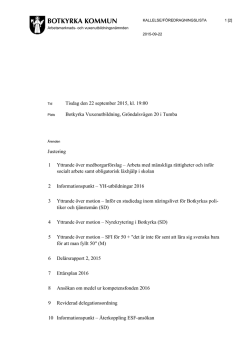 Tisdag den 22 september 2015, kl. 19:00