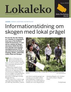 Informationstidning om skogen med lokal prägel