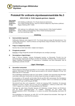 Protokoll från styrelsemöte, 2014-12-08