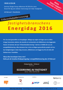 Fastighetsbranschens Energidag 2016