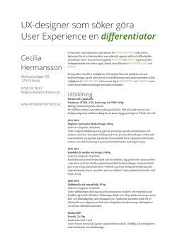 CV  - Cecilia Hermansson