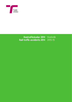 Bantrafikskador 2014 Rail traffic accidents 2014
