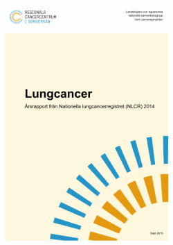 Lungcancer - Regionala cancercentrum