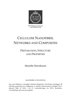 cellulose nanofibril networks and composites - ECO2