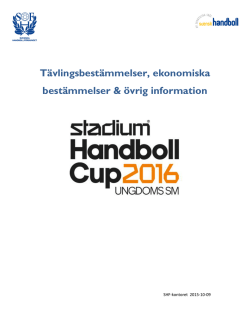 Tävlingsreglemente - Svenska Handbollförbundet