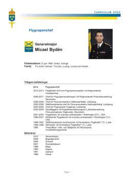 CV Micael Bydén