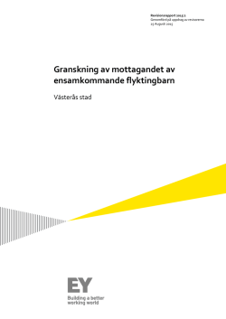 Rapport 2015 ensamkommande flyktingbarn 25 aug ut