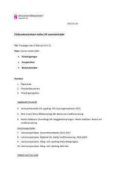 F&ouml;rbundsstyrelsen kallas till sammantr&auml;de